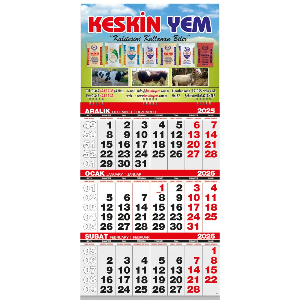 GMC-03 Ekonomik Küçük Boy Gemici Takvim